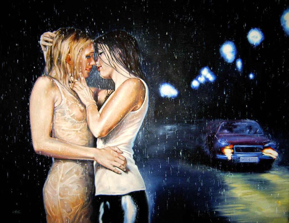 Kiss In The Rain by Wlodzimierz Kuklinski